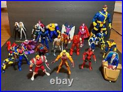 Vintage X-MEN Action Figures Toy Biz Lot 1990s Rare Deadpool + Cake Toppers