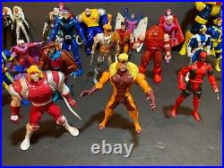 Vintage X-MEN Action Figures Toy Biz Lot 1990s Rare Deadpool + Cake Toppers