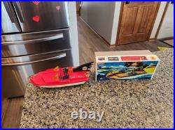 Vintage and Rare Bichi 1966 BATMAN BATBOAT Battery Operated MIB Argentina WORKS