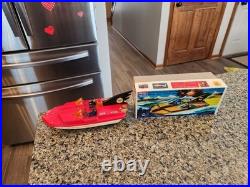 Vintage and Rare Bichi 1966 BATMAN BATBOAT Battery Operated MIB Argentina WORKS