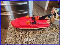 Vintage and Rare Bichi 1966 BATMAN BATBOAT Battery Operated MIB Argentina WORKS