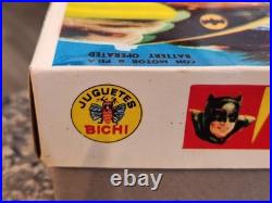 Vintage and Rare Bichi 1966 BATMAN BATBOAT Battery Operated MIB Argentina WORKS