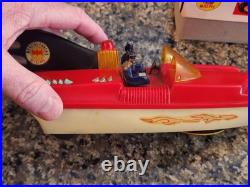 Vintage and Rare Bichi 1966 BATMAN BATBOAT Battery Operated MIB Argentina WORKS