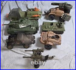 Vintage gi joe vehicle lot 1980 7 Ct Tanks Jeep More Incomplete