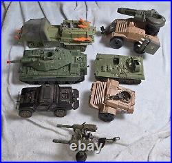 Vintage gi joe vehicle lot 1980 7 Ct Tanks Jeep More Incomplete