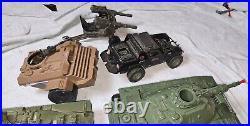 Vintage gi joe vehicle lot 1980 7 Ct Tanks Jeep More Incomplete