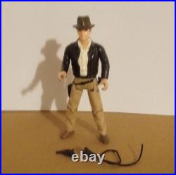 Vintage indiana jones action figure with whip gun and hat made by kenner 1982