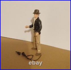 Vintage indiana jones action figure with whip gun and hat made by kenner 1982