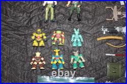 Vintage mixed toy lot featuring GI JOE, Battle Beast, and various accessories
