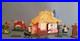 Vintage wooden toy figures Cottage with thatched roof The House that Jack Built