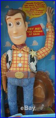 Vintage1995 Disney's Toy Story 1 Talking Woody Figure Pull String Thinkway 62943
