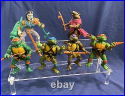 Vntg TMNT Action Figure Lot 1988 of 6 3 Soft head turtles 3 Hard Head Figs