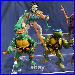 Vntg TMNT Action Figure Lot 1988 of 6 3 Soft head turtles 3 Hard Head Figs