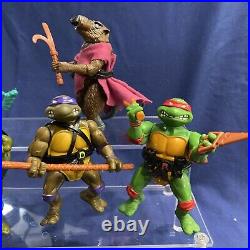 Vntg TMNT Action Figure Lot 1988 of 6 3 Soft head turtles 3 Hard Head Figs