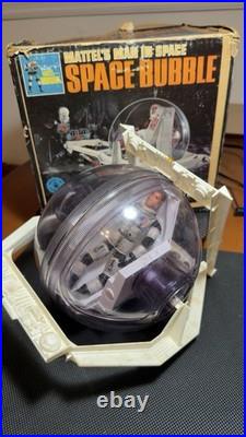 Vtg 1968 Mattel Major Matt Mason Space Bubble 6345 Box + Figure With Wires (Read)