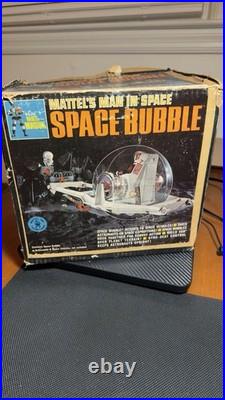 Vtg 1968 Mattel Major Matt Mason Space Bubble 6345 Box + Figure With Wires (Read)