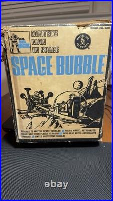 Vtg 1968 Mattel Major Matt Mason Space Bubble 6345 Box + Figure With Wires (Read)