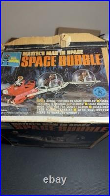 Vtg 1968 Mattel Major Matt Mason Space Bubble 6345 Box + Figure With Wires (Read)