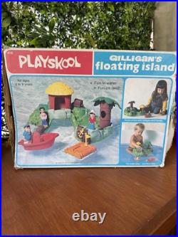 Vtg 1977 Playskool Gilligan's Floating Island Characters & Accessories Bath Toys
