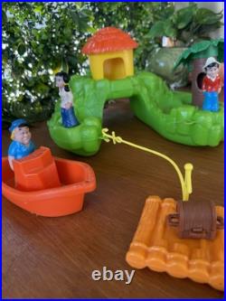 Vtg 1977 Playskool Gilligan's Floating Island Characters & Accessories Bath Toys