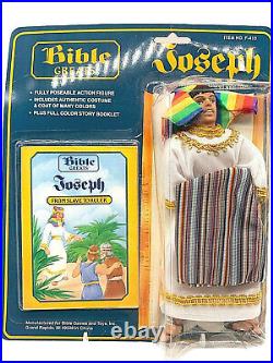 Vtg 1980's Bible Greats Noah, Joseph, Moses & Accessory 7.5 Inch Rainfall Toys