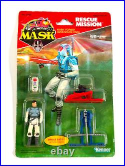 Vtg 1984 Kenner M. A. S. K. Rescue Mission Bruce Sato MOC action figure toy