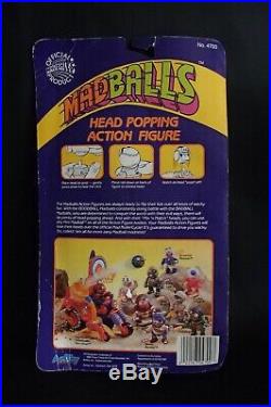 Vtg 1986 MADBALLS HEAD POPPERS Popping Action Figure SKULL FACE skeleton toy MOC