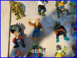 Vtg 1988-1992 TMNT Action Figure Lot of 44 + Case Accessories Playmates Toys