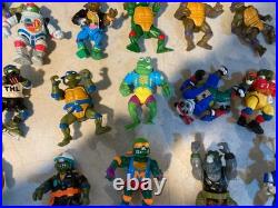Vtg 1988-1992 TMNT Action Figure Lot of 44 + Case Accessories Playmates Toys