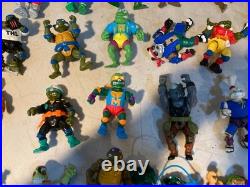 Vtg 1988-1992 TMNT Action Figure Lot of 44 + Case Accessories Playmates Toys