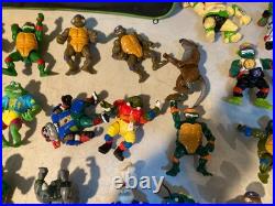 Vtg 1988-1992 TMNT Action Figure Lot of 44 + Case Accessories Playmates Toys