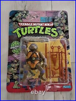 Vtg 1988 Tmnt Donatello Weapon Bo Unpunched Moc Teenage Mutant Ninja Turtles