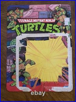 Vtg 1988 complete TMNT Set 4 Figures Lot W 10 Back Cardback w weapon racks