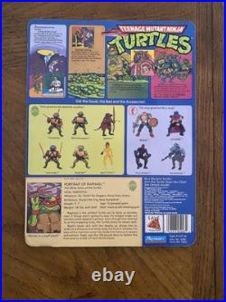 Vtg 1988 complete TMNT Set 4 Figures Lot W 10 Back Cardback w weapon racks