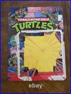 Vtg 1988 complete TMNT Set 4 Figures Lot W 10 Back Cardback w weapon racks
