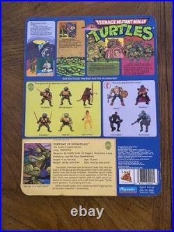 Vtg 1988 complete TMNT Set 4 Figures Lot W 10 Back Cardback w weapon racks