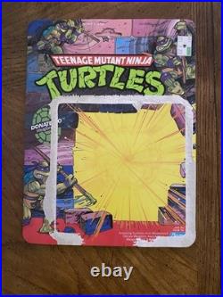 Vtg 1988 complete TMNT Set 4 Figures Lot W 10 Back Cardback w weapon racks