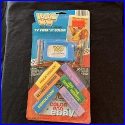 Vtg 1991 WWF TV VIEW'N' COLOR TOY PLAYSET COLORING PAD NOT HASBRO FIGURE RARE