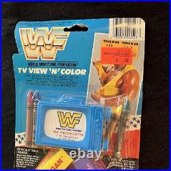 Vtg 1991 WWF TV VIEW'N' COLOR TOY PLAYSET COLORING PAD NOT HASBRO FIGURE RARE