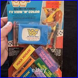 Vtg 1991 WWF TV VIEW'N' COLOR TOY PLAYSET COLORING PAD NOT HASBRO FIGURE RARE