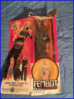 Vtg Bionic Woman Kenner Fembot Toy Box Movie Tv Comic Figure 1970s New Face Afa