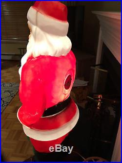 Vtg. Empire 46 Santa Claus Christmas Lighted Blow Mold Toy Sack ORIGINAL BOX