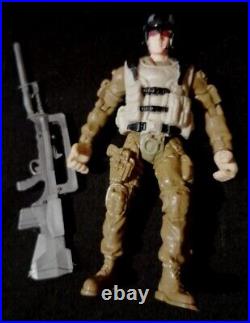 Vtg. GI Joe Action Figure Movable Hands And Feet With Machine GunChina 4 1/2