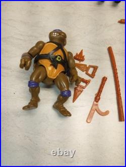 Vtg Lot of 10 Teenage Mutant Ninja Turtles TMNT 1988 Action Figures in Carrier