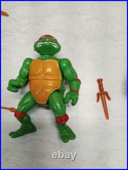 Vtg Lot of 10 Teenage Mutant Ninja Turtles TMNT 1988 Action Figures in Carrier