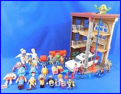 Vtg Lot of The Real Ghostbusters Toys- 27 Figures/Ghosts, Ecto-1, Fire Station