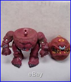 Vtg MADBALLS Head Popping Poppers Action Figure COMPLETE SET & Rollercycle Toy