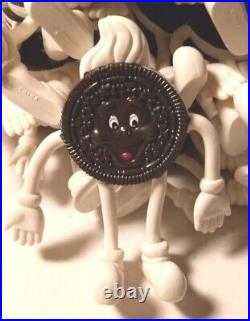 Vtg Oreo Cookie Man Bendy Lot of 28 Figures 4.5 Toys Free Shipping Poseable