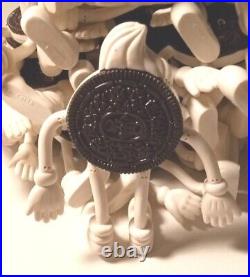 Vtg Oreo Cookie Man Bendy Lot of 28 Figures 4.5 Toys Free Shipping Poseable