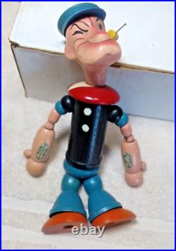 Vtg Original 1932 Popeye the sailor Chein 8 wooden doll cartoon figure